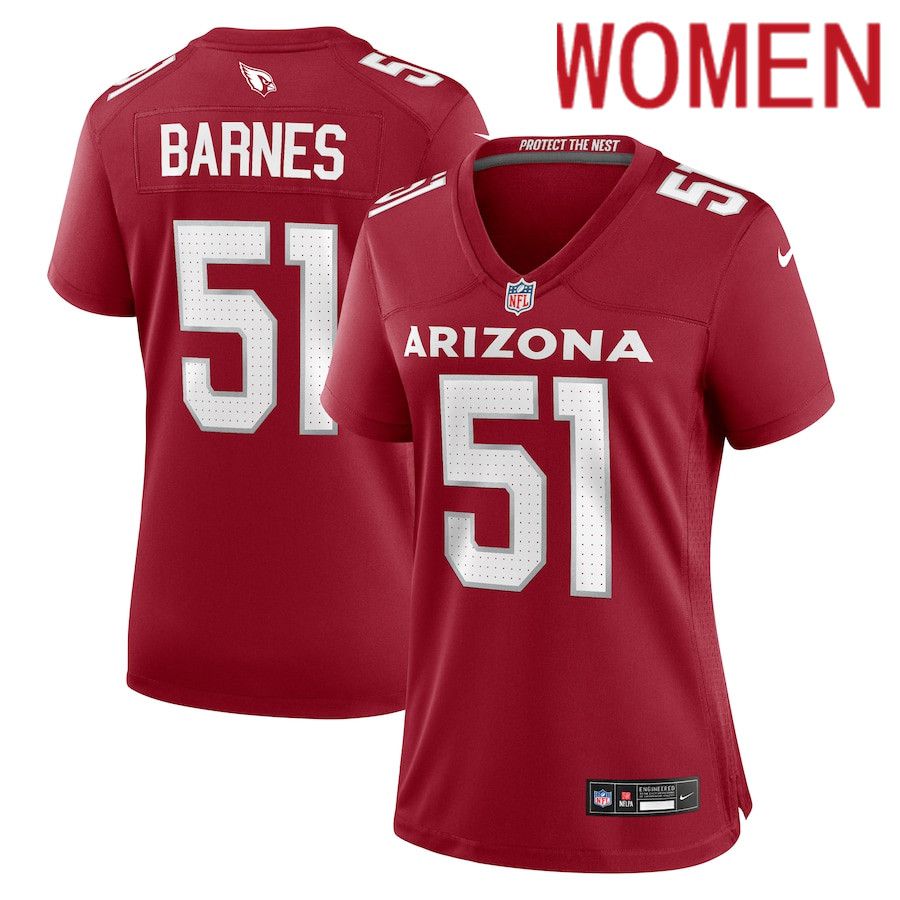 Women Arizona Cardinals #51 Krys Barnes Nike Cardinal Team Game NFL Jersey